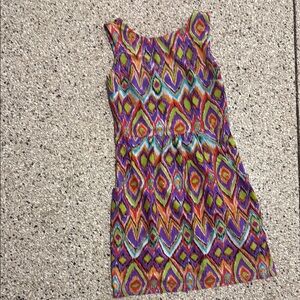 Jude Connally Purple Orange Sleeveless Sundress